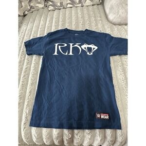 WWE Randy Orton RKO #Outtanowhere Shirt XL Blue Distressed 2010 Short Sleeve